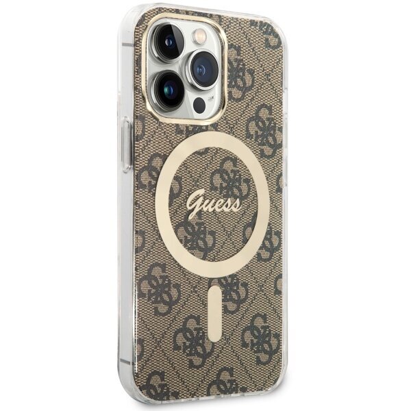 Guess GUHMP13LH4STW iPhone 13 Pro | 13 6.1" brązowy|brown hardcase 4G MagSafe цена и информация | Telefoni kaaned, ümbrised | kaup24.ee