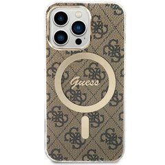 Чехол Guess GUHMP13LH4STW для iPhone 13 Pro | 13 6.1" hardcase 4G MagSafe, коричневый цена и информация | Чехлы для телефонов | kaup24.ee