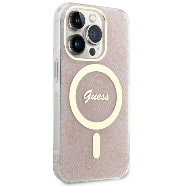 Guess GUHMP14LH4STP iPhone 14 Pro 6.1" różowy|pink hardcase 4G MagSafe цена и информация | Telefoni kaaned, ümbrised | kaup24.ee
