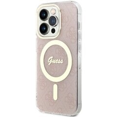 Guess GUHMP14LH4STP iPhone 14 Pro 6.1" różowy|pink hardcase 4G MagSafe цена и информация | Чехлы для телефонов | kaup24.ee