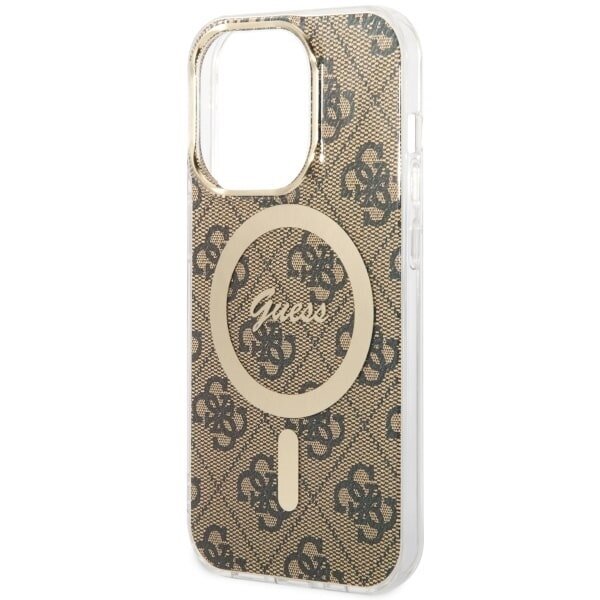 Guess GUHMP14LH4STW iPhone 14 Pro 6.1" brązowy|brown hardcase 4G MagSafe цена и информация | Telefoni kaaned, ümbrised | kaup24.ee