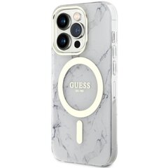 Чехол Guess GUHMP14LPCUMAH для iPhone 14 Pro 6.1" hardcase Marble MagSafe, белый цена и информация | Чехлы для телефонов | kaup24.ee