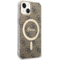 Чехол Guess GUHMP14MH4STW для iPhone 14 Plus 6.7" hardcase 4G MagSafe, коричневый цена и информация | Чехлы для телефонов | kaup24.ee