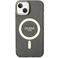 Guess GUHMP14MHCMCGK iPhone 14 Plus 6.7" czarny|black hardcase Glitter Gold MagSafe hind ja info | Telefoni kaaned, ümbrised | kaup24.ee