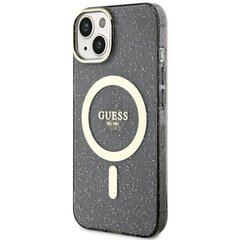 Чехол Guess GUHMP14MHCMCGK для iPhone 14 Plus 6.7" hardcase Glitter Gold MagSafe, черный цена и информация | Чехлы для телефонов | kaup24.ee