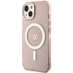 Guess GUHMP14MHCMCGP iPhone 14 Plus 6.7" różowy|pink hardcase Glitter Gold MagSafe hind ja info | Telefoni kaaned, ümbrised | kaup24.ee