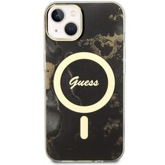 Чехол Guess GUHMP14MHTMRSK для iPhone 14 Plus 6.7" hardcase Golden Marble MagSafe, черный цена и информация | Чехлы для телефонов | kaup24.ee