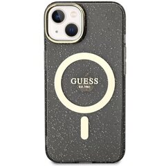 Guess GUHMP14SHCMCGK iPhone 14 6.1" czarny|black hardcase Glitter Gold MagSafe hind ja info | Telefoni kaaned, ümbrised | kaup24.ee