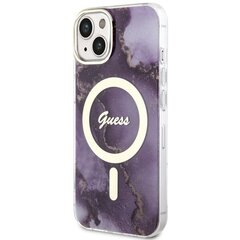 Guess GUHMP14SHTMRSU iPhone 14 6.1" purpurowy|purple hardcase Golden Marble MagSafe hind ja info | Telefoni kaaned, ümbrised | kaup24.ee