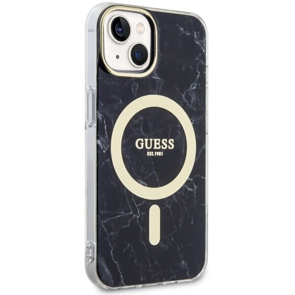 Guess GUHMP14SPCUMAK iPhone 14 6.1" czarny|black hardcase Marble MagSafe цена и информация | Telefoni kaaned, ümbrised | kaup24.ee