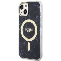 Чехол Guess GUHMP14SPCUMAK для iPhone 14 6.1" hardcase Marble MagSafe, черный цена и информация | Чехлы для телефонов | kaup24.ee