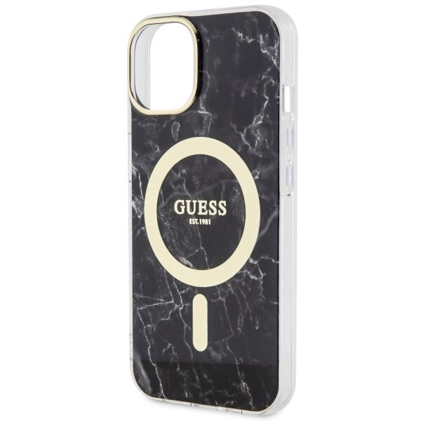 Guess GUHMP14SPCUMAK iPhone 14 6.1" czarny|black hardcase Marble MagSafe цена и информация | Telefoni kaaned, ümbrised | kaup24.ee