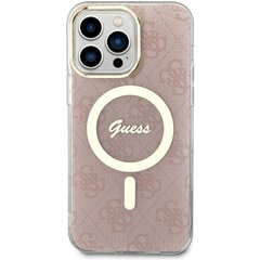 Чехол Guess GUHMP14XH4STP для iPhone 14 Pro Max 6.7" hardcase 4G MagSafe, розовый цена и информация | Чехлы для телефонов | kaup24.ee