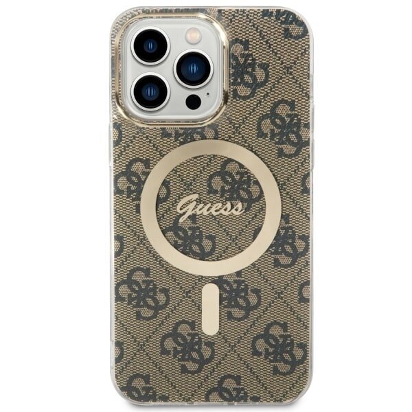 Guess GUHMP14XH4STW iPhone 14 Pro Max 6.7" brązowy|brown hardcase 4G MagSafe hind ja info | Telefoni kaaned, ümbrised | kaup24.ee