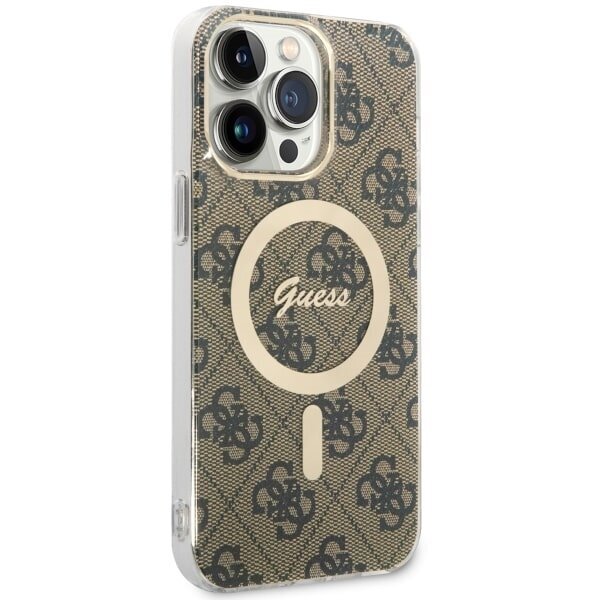 Guess GUHMP14XH4STW iPhone 14 Pro Max 6.7" brązowy|brown hardcase 4G MagSafe hind ja info | Telefoni kaaned, ümbrised | kaup24.ee