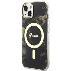 Guess GUHMP14SHTMRSK iPhone 14 6.1" czarny|black hardcase Golden Marble MagSafe hind ja info | Telefoni kaaned, ümbrised | kaup24.ee