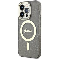 Guess GUHMP14XHCMCGK iPhone 14 Pro Max 6.7" czarny|black hardcase Glitter Gold MagSafe цена и информация | Чехлы для телефонов | kaup24.ee