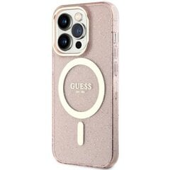 Guess GUHMP14XHCMCGP iPhone 14 Pro Max 6.7" różowy|pink hardcase Glitter Gold MagSafe цена и информация | Чехлы для телефонов | kaup24.ee