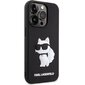 Karl Lagerfeld KLHCP14L3DRKHNK iPhone 14 Pro 6.1" czarny|black hardcase Rubber Choupette 3D цена и информация | Telefoni kaaned, ümbrised | kaup24.ee