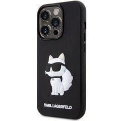 Karl Lagerfeld KLHCP14L3DRKHNK iPhone 14 Pro 6.1" czarny|black hardcase Rubber Choupette 3D hind ja info | Telefoni kaaned, ümbrised | kaup24.ee