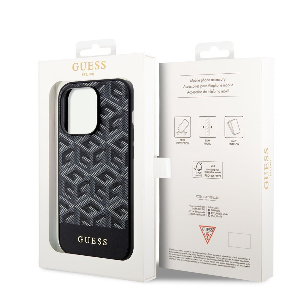 Чехол Guess PU G Cube MagSafe Compatible Case для iPhone 14 Pro Max, черный  цена | kaup24.ee