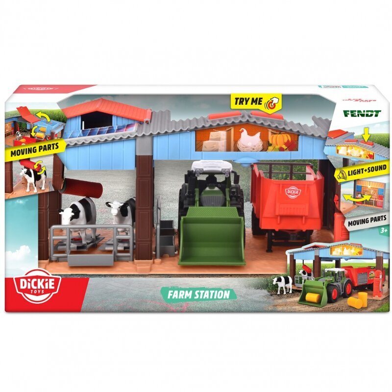 DICKIE Farm Station Farm Traktor Farmer Lehm hind ja info | Poiste mänguasjad | kaup24.ee