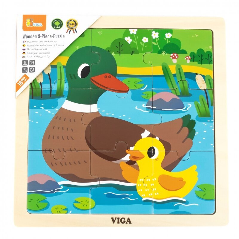 Puidust pusle Viga Ducks, 9d. hind ja info | Arendavad mänguasjad | kaup24.ee