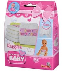 SIMBA New Born Baby Pampers 5 tk nukule hind ja info | Tüdrukute mänguasjad | kaup24.ee