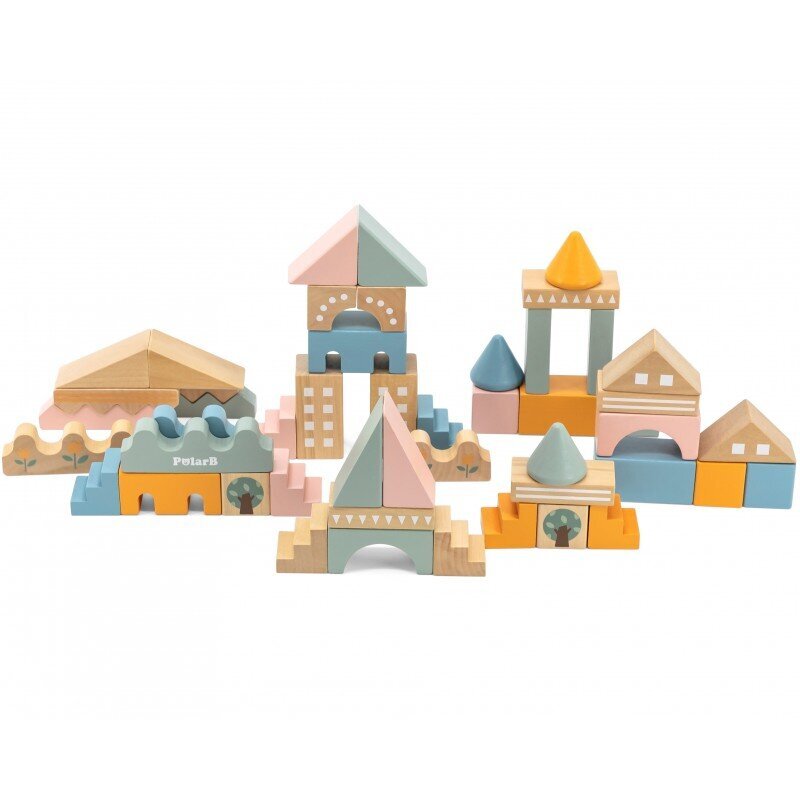 Viga PolarB City Blocks 50 Montessori element hind ja info | Klotsid ja konstruktorid | kaup24.ee