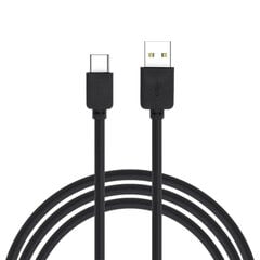 Kaabel - USB-tüüpi C - 3 meetrit must hind ja info | Mobiiltelefonide kaablid | kaup24.ee