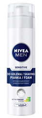 Чувствительная пена для бритья Nivea для чувствительной кожи, 200 мл, 4 набора упаковки цена и информация | Средства для бритья | kaup24.ee