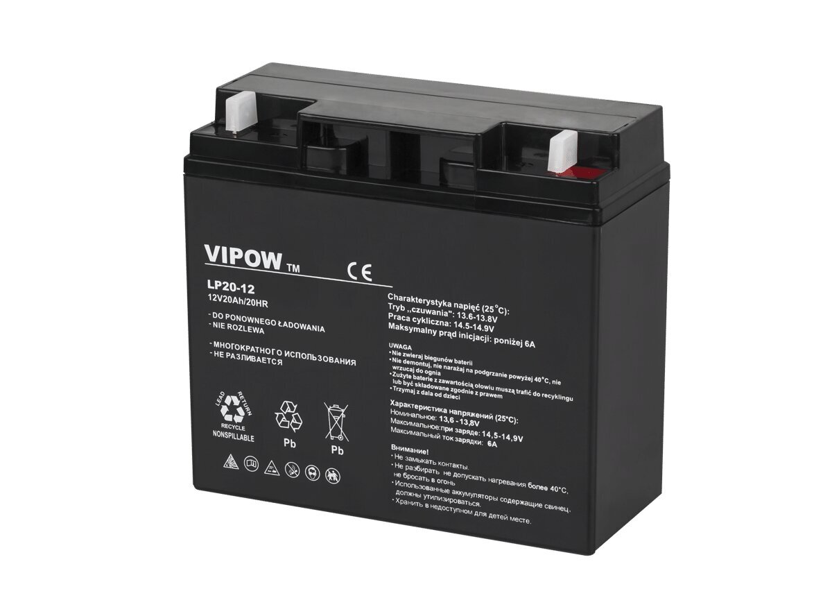 Pliiaku Vipow, 12V, 20Ah hind ja info | Akud | kaup24.ee