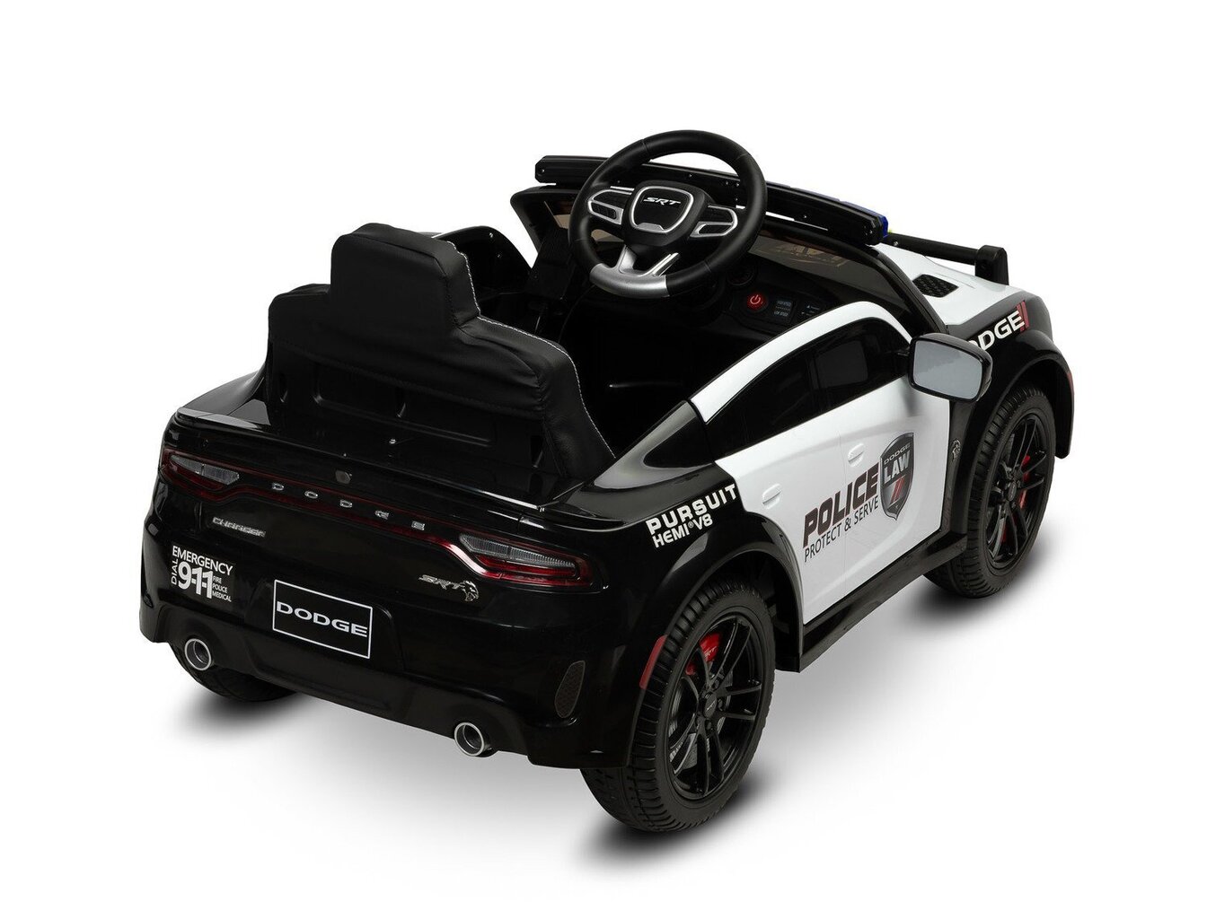 Ühekohaline laste elektriauto Toyz Dodge Charger Police, must hind ja info | Laste elektriautod | kaup24.ee