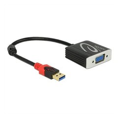 Delock 62738, USB-A M/VGA F цена и информация | Адаптеры и USB-hub | kaup24.ee