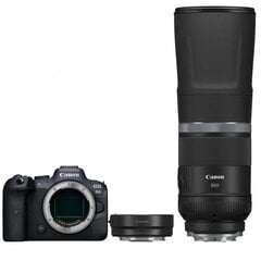 „Canon EOS R6 + RF 800mm F/ 11 IS STM + Mont Adapter EF-EOS R“ цена и информация | Фотоаппараты | kaup24.ee