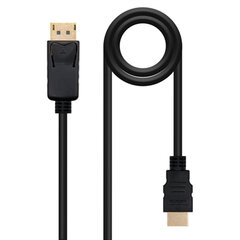 Адаптер для DisplayPort на HDMI NANOCABLE 10.15.4301-L150 цена и информация | Кабели и провода | kaup24.ee