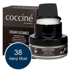 Темно-синий крем для натуральной кожи с губкой - Coccine Cream Elegance, 50 ml цена и информация | Уход за одеждой и обувью | kaup24.ee
