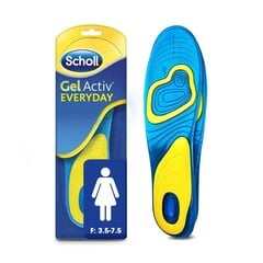 Scholl Gel Activ Everyday™ sisetallad naistele igapäevaseks mugavuseks, 1 paar, 35-40 цена и информация | Уход за одеждой и обувью | kaup24.ee