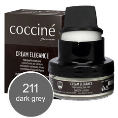 Темно-серый крем для натуральной кожи с губкой - Coccine Cream Elegance, 50 ml цена и информация | Уход за одеждой и обувью | kaup24.ee