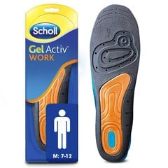 Scholl GelActiv Work™ мужские стельки для рабочей обуви, 1 пара, 40-46 цена и информация | Уход за одеждой и обувью | kaup24.ee