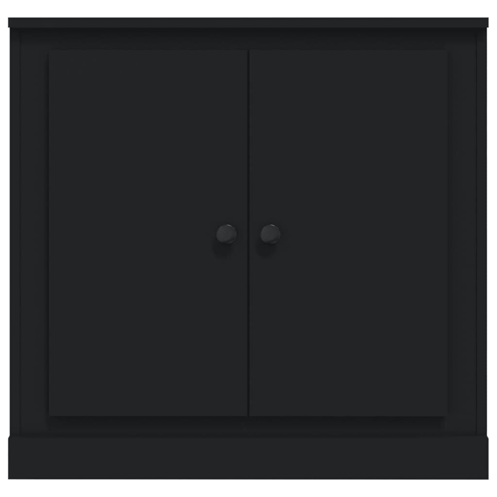 vidaXL kummut, must, 70 x 35,5 x 67,5 cm, tehispuit hind ja info | Elutoa väikesed kapid | kaup24.ee