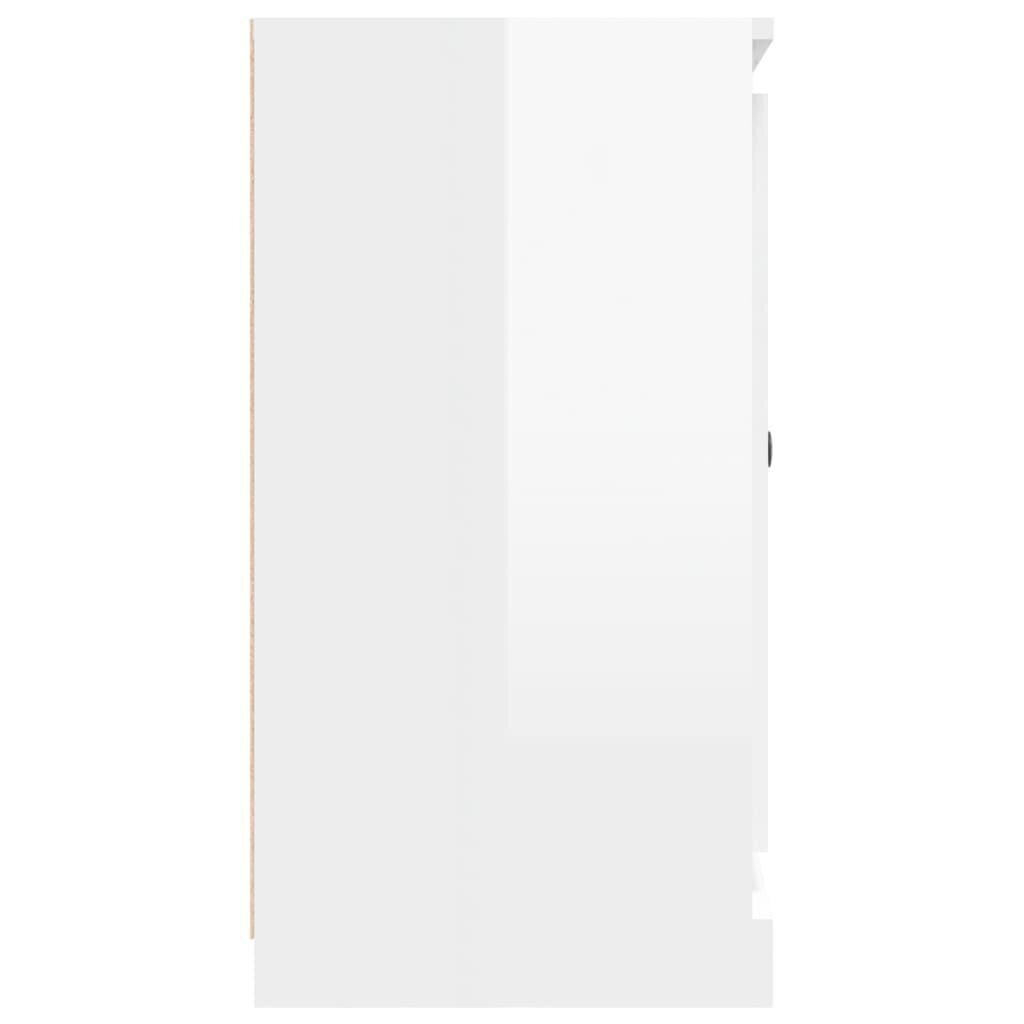 vidaXL kummut, kõrgläikega valge, 70 x 35,5 x 67,5 cm, tehispuit цена и информация | Elutoa väikesed kapid | kaup24.ee