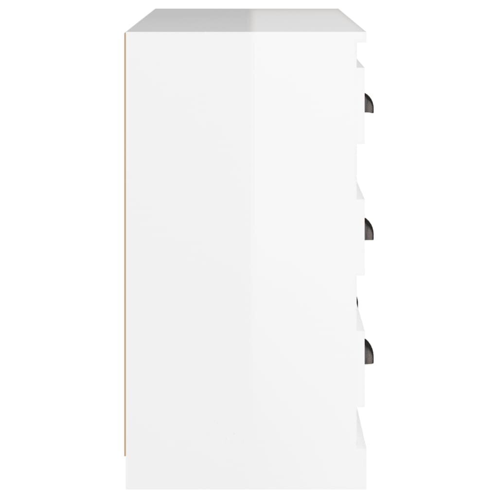 vidaXL puhvetkapp, kõrgläikega valge, 70 x 35,5 x 67,5 cm, tehispuit hind ja info | Elutoa väikesed kapid | kaup24.ee