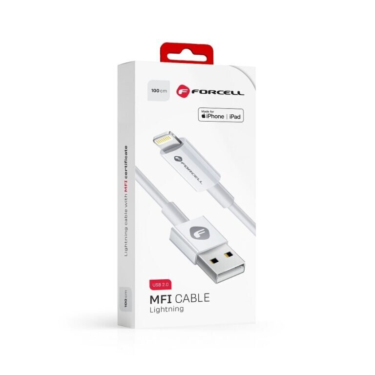 Forcell cabel USB MFI for Lightning Apple Iphone 8-pin LC01 цена и информация | Mobiiltelefonide kaablid | kaup24.ee