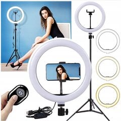 Selfie stick statiiv LED-rõngasvalgustusega R2 invest F-260-021T цена и информация | Моноподы для селфи («Selfie sticks») | kaup24.ee