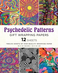 Psychedelic Patterns Gift Wrapping Papers - 12 sheets: 18 x 24 inch (45 x 61 cm) High-Quality Wrapping Paper hind ja info | Tervislik eluviis ja toitumine | kaup24.ee