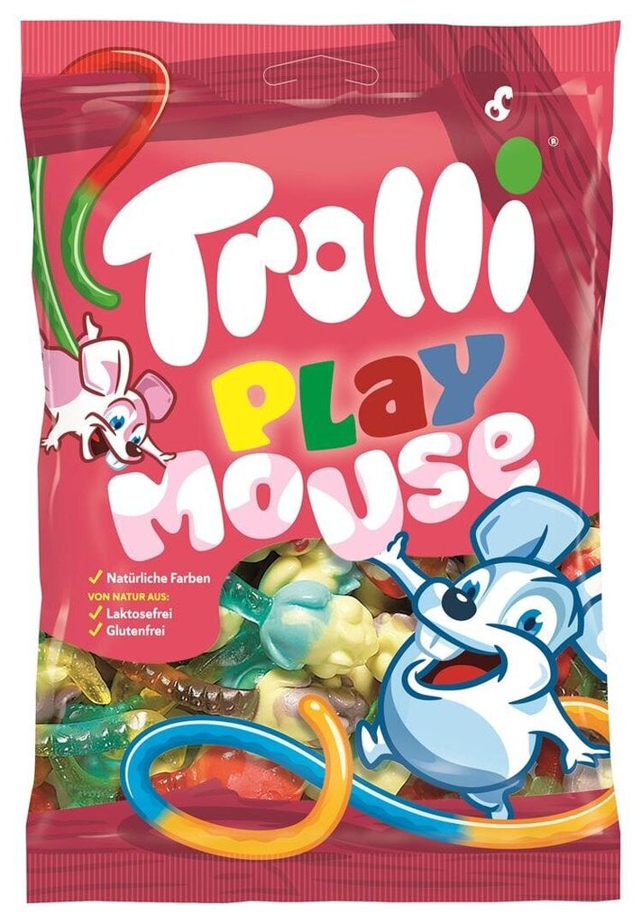 Kummikommid Trolli lõbusad hiired, 200g, 5 pakki hind ja info | Maiustused | kaup24.ee