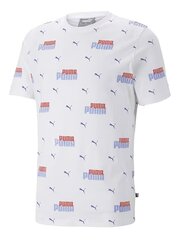 PUMA Essentials+ Logo Power Printed White 234238384 цена и информация | Мужские футболки | kaup24.ee