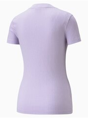 PUMA Classics Ribbed V-Neck Slim Tee Vivid Violet 234237841 цена и информация | Женские футболки | kaup24.ee