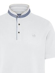 BUGATTI Grandad Collar Cont White 562057293 цена и информация | Мужские футболки | kaup24.ee